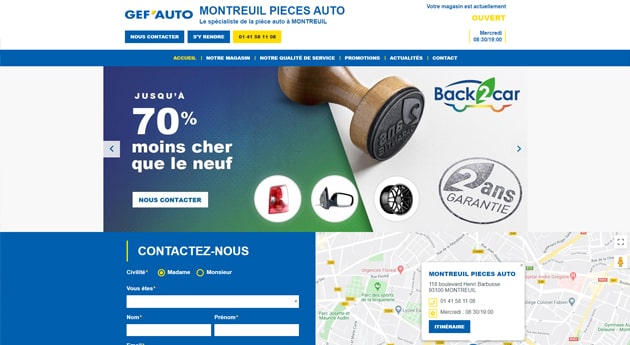 Site magasin Gef'auto